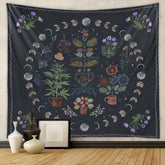 Lofaris Galaxy Stars Colorful Flower Tapestry For Room Decor